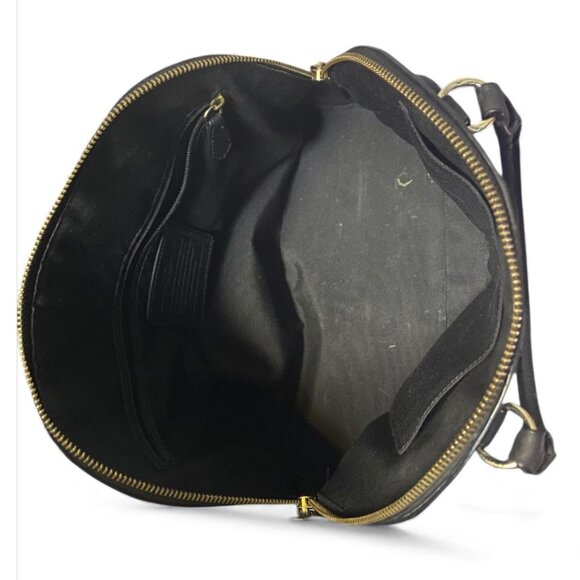 COACH -Debossed Patent Leather Mini Sierra Dome Satchel in Black Holographic - Picture 2 of 5